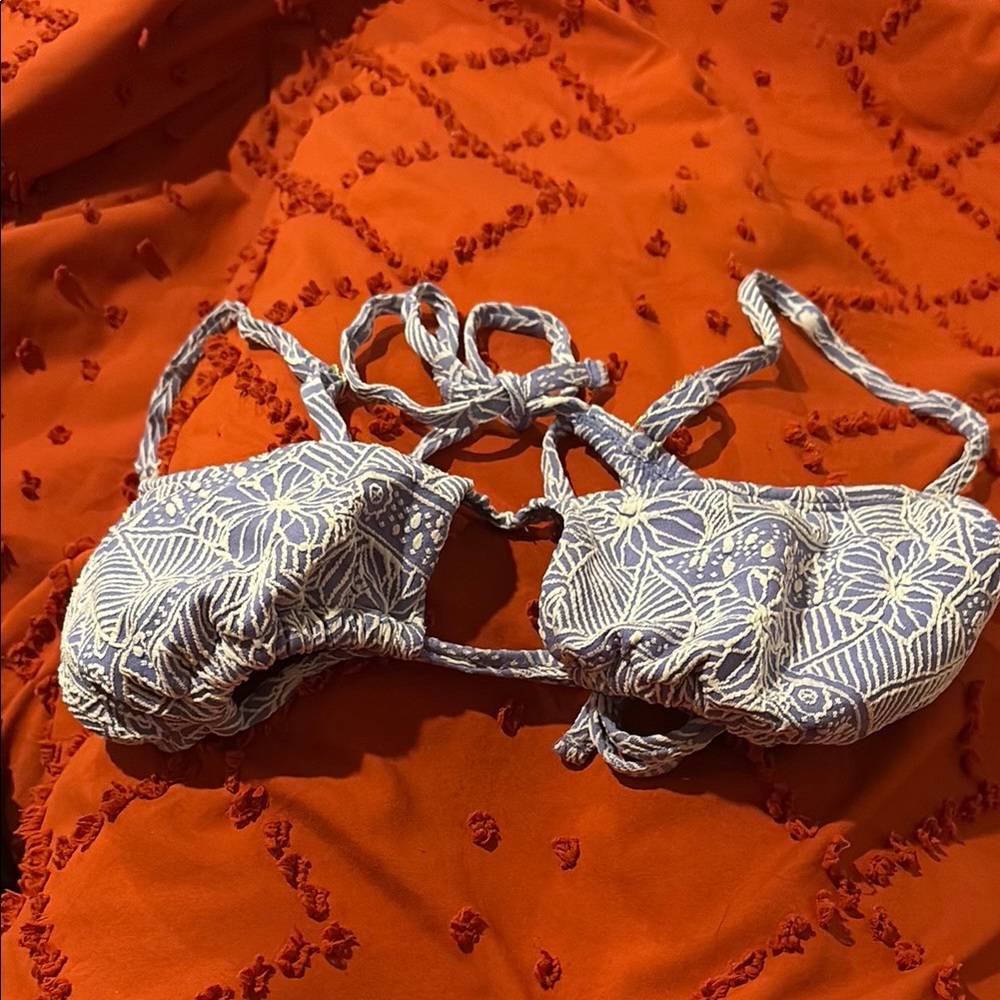 SHEIN Blue and White Floral Bikini